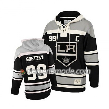 Herren Eishockey Los Angeles Kings Wayne Gretzky 99 Schwarz Sawyer Hooded Sweatshirt